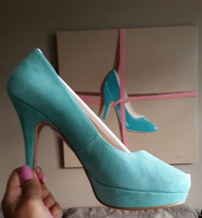 "Joyce" Acryl op linnen 100 cm x 100cm. Particulier bezit.